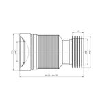 Гофра для унитаза ANIplast D-110 мм 230-500 мм К828, фото , изображение 2 | SNABZHENIE.com.ua