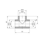 Тройник PPR Rozma 25 мм, фото , зображення 2 | SNABZHENIE.com.ua