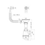 Сифон для кухонної мийки ANIplast 3 1/2''х40 мм з різьбовим випуском, з круглим переливом А0145SР15EU, фото , зображення 2 | SNABZHENIE.com.ua