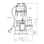 Фекальный насос Forwater WQD-C-13-18/10, 2,5 кВт, фото , изображение 2 | SNABZHENIE.com.ua