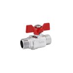 Кран шаровой Karro Standart+ 1/2 НН PN40 бабочка, никелированный, фото  | SNABZHENIE.com.ua