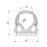 Крепление для труб PPR Rozma 40 мм с дугой, фото , изображение 2 | SNABZHENIE.com.ua