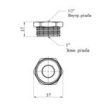 Футорка Karro 1х1/2 НВ нікельована KR-3115, фото , зображення 2 | SNABZHENIE.com.ua