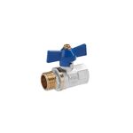 Шаровой кран Valves 1/2 ВН PN30 с синей бабочкой, фото  | SNABZHENIE.com.ua
