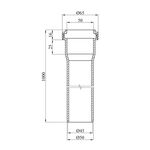 Труба для внутрішньої каналізації Rozma 50х1000 мм, фото , зображення 2 | SNABZHENIE.com.ua