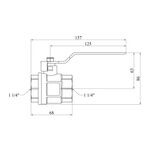 Кран шаровий Karro Standart 1 1/4 ВВ PN30 ручка, никельований, фото , зображення 2 | SNABZHENIE.com.ua