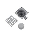 Трап ANIplast 50 мм с решеткой 10х10 см горизонтальный TA5104EU, фото , изображение 3 | SNABZHENIE.com.ua