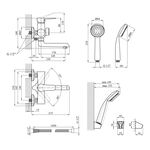 Смеситель для ванны Kroner KRM Elbe C060, фото , изображение 2 | SNABZHENIE.com.ua