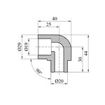 Колено 90° PPR Rozma 20 мм Внутреннее, фото , изображение 2 | SNABZHENIE.com.ua