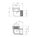 Уголок STA 1 ВН латунний, фото , зображення 2 | SNABZHENIE.com.ua