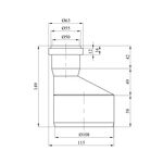 Редукция Rozma 110x50 мм для внутренней канализации, фото , изображение 2 | SNABZHENIE.com.ua
