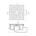 Трап ANIplast 50 мм с решеткой 15x15 см TA5110EU, фото , изображение 2 | SNABZHENIE.com.ua