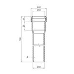 Труба для внутрішньої каналізації Rozma 32х500 мм, фото , зображення 2 | SNABZHENIE.com.ua