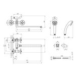 Смеситель для ванны Kroner KRM Rhein C070, фото , изображение 2 | SNABZHENIE.com.ua