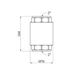 Обратний клапан Karro 2 ВВ з латунним штоком KR-6120, фото , зображення 2 | SNABZHENIE.com.ua