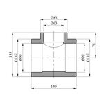 Тройник перехідний PPR Rozma 90х63х90 мм, фото , зображення 2 | SNABZHENIE.com.ua