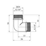 Уголок STA Premium 3/4 НН никелированный, фото , изображение 2 | SNABZHENIE.com.ua