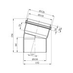 Коліно для внутрішньої каналізації Rozma 110х15°, фото , зображення 2 | SNABZHENIE.com.ua