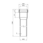 Труба для канализации Rozma 32 мм, 1500 мм, фото , изображение 2 | SNABZHENIE.com.ua