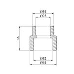 Муфта редукційна PPR Rozma 32х25 мм, фото , зображення 2 | SNABZHENIE.com.ua