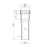 Труба для внутрішньої каналізації Rozma 32х2000 мм, фото , зображення 2 | SNABZHENIE.com.ua