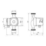 Циркуляционный насос Forwater 25/8-180 с гайками New, фото , изображение 2 | SNABZHENIE.com.ua