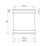 Муфта для внутрішньої каналізації Rozma 110 мм, фото , зображення 2 | SNABZHENIE.com.ua