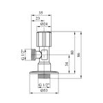 Кран приборный Karro 1/2 х 1/2 KR-3019, фото , изображение 2 | SNABZHENIE.com.ua