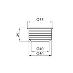 Переходник для внутренней канализации Rozma 50х40 мм, фото , изображение 2 | SNABZHENIE.com.ua