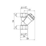 Фильтр грубой очистки STA Premium 15 ВВ латунный, фото , изображение 2 | SNABZHENIE.com.ua