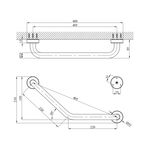 Поручень для ванни Kroner KRM Rizze - ACC3517, фото , зображення 2 | SNABZHENIE.com.ua