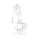 Сифон для писсуара ANIplast 40 мм U0100EU, фото , изображение 2 | SNABZHENIE.com.ua