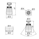 Аэратор поворотный Kroner KRM - C932, универсальный, два режима, фото , изображение 2 | SNABZHENIE.com.ua