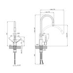 Смеситель для кухни с гибким изливом Kroner KRP Edelstahl, фото , изображение 2 | SNABZHENIE.com.ua
