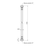 Шланг газовый Nikiforov 1/2" ВВ 350 см с латунными гайками ПВХ белый, фото , изображение 2 | SNABZHENIE.com.ua
