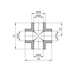 Крестовина PPR Rozma 20 мм, фото , зображення 2 | SNABZHENIE.com.ua