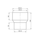 Переход для внутрішньої каналізації Rozma 110х124 мм, фото , зображення 2 | SNABZHENIE.com.ua