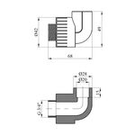 Колено PPR Rozma 20х3/4 РН, фото , зображення 2 | SNABZHENIE.com.ua
