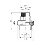 Американка PPR Rozma 25х3/4" РН, фото , изображение 2 | SNABZHENIE.com.ua