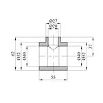 Тройник перехідний PPR Rozma 40х20х40 мм, фото , зображення 2 | SNABZHENIE.com.ua