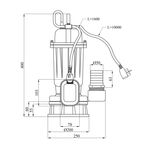 Насос фекальний Pumpman WQD5-15-0.75A 750 Вт (чугун), фото , зображення 2 | SNABZHENIE.com.ua