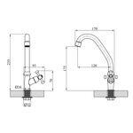 Кран однорычажный Kroner KRM Rhein C090, фото , изображение 2 | SNABZHENIE.com.ua