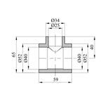 Переходной тройник PPR Rozma 40х25х40 мм, фото , изображение 2 | SNABZHENIE.com.ua