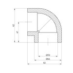 Колено 90° PPR Rozma 50 мм, фото , изображение 2 | SNABZHENIE.com.ua