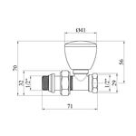 Кран радиаторный верхний прямой Karro Super 1/2 KR-370, фото , изображение 2 | SNABZHENIE.com.ua