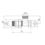 Кран радиаторный нижний прямой Karro Super 1/2" KR-371, фото , изображение 2 | SNABZHENIE.com.ua