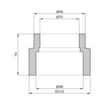 Муфта редукційна PPR Rozma 90х75 мм, фото , зображення 2 | SNABZHENIE.com.ua