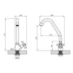 Кран однорычажный Kroner KRM Rhein - C091, фото , изображение 2 | SNABZHENIE.com.ua
