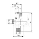 Кран приборный Karro 1/2 х 1/2 KR-3131S, фото , изображение 2 | SNABZHENIE.com.ua