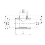 Тройник перехідний PPR Rozma 50х40х50 мм, фото , зображення 2 | SNABZHENIE.com.ua